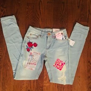 Jeans with Embroidery NWT by Almost Famous